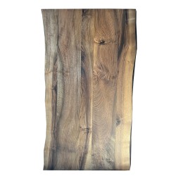 SZN Wood - SZN Wood Kütük Masa Ceviz Geniş Ekli 2 Kenar Sulama -- W01-Dark Oak -- -- 140 x 80 x 4,7 cm