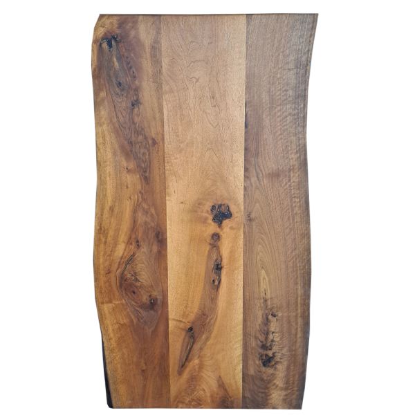 SZN Wood Kütük Masa Ceviz Geniş Ekli 2 Kenar Sulama -- W01-Dark Oak -- -- 143 x 76 x 5.0 cm