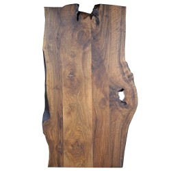 SZN Wood - SZN Wood Kütük Masa Ceviz Geniş Ekli 2 Kenar Sulama -- W01-Dark Oak -- -- 177 x 91 x 4,7 cm