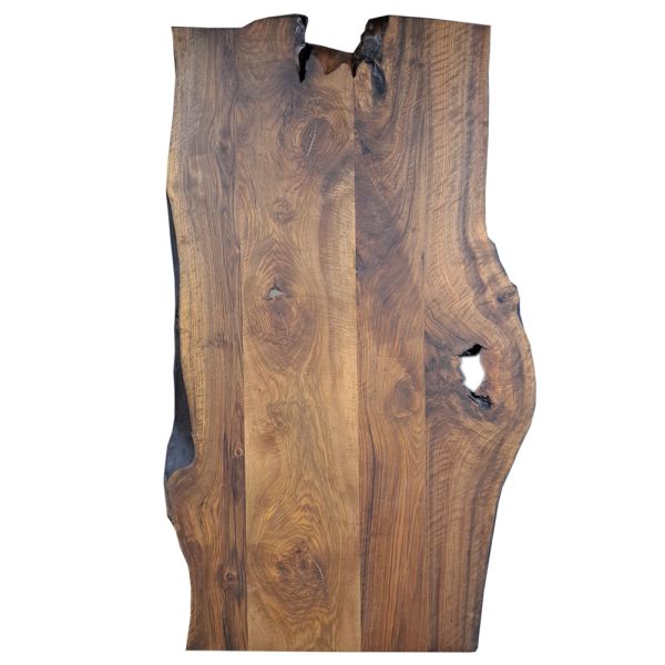 SZN Wood Kütük Masa Ceviz Geniş Ekli 2 Kenar Sulama -- W01-Dark Oak -- -- 177 x 91 x 4.7 cm