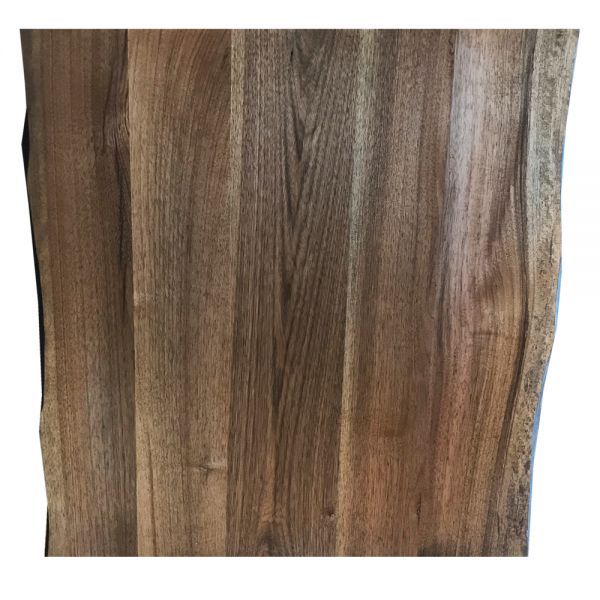 SZN Wood Kütük Masa Ceviz Geniş Ekli 2 Kenar Sulama -- W01-Dark Oak -- -- 70 x 70 x 5.1 cm