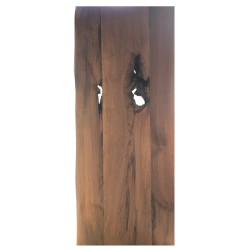 SZN Wood - SZN Wood Kütük Masa Ceviz Geniş Ekli 2 Kenar Sulama -- W01-Dark Oak -- Epoksili 210 x 75 x 5,0 cm