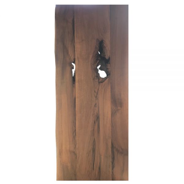 SZN Wood Kütük Masa Ceviz Geniş Ekli 2 Kenar Sulama -- W01-Dark Oak -- Epoksili 210 x 75 x 5.0 cm