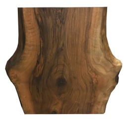 SZN Wood - SZN Wood Kütük Masa Ceviz Tek Parça 2 Kenar Sulama -- W01-Dark Oak -- -- 78 x 72 x 5.5 cm