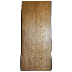 SZN Wood - SZN Wood Kütük Masa Ladin Eskitme Ekli 2 Kenar Sulama SZN-51-Teak Ultra Mat -- 209 x 94 x 5,0 cm