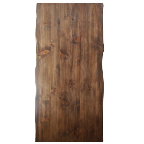 SZN Wood Kütük Masa Ladin Geniş Ekli 2 Kenar Sulama Özel Ultra Mat -- 220 x 109 x 5.2 cm