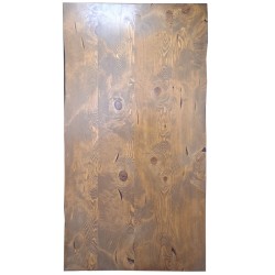 SZN Wood - SZN Wood Kütük Masa Ladin Geniş Ekli 2 Kenar Sulama SZN-51-Teak -- Ultra Mat -- 197 x 103 x 5.0 cm