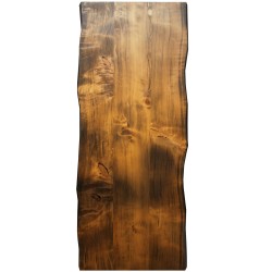 SZN Wood - SZN Wood Kütük Masa Ladin Geniş Ekli 2 Kenar Sulama -- W01-Dark Oak -- -- 210 x 83 x 5.2 cm