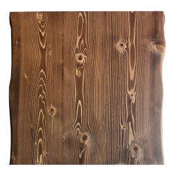 SZN Wood - SZN Wood Kütük Masa Ladin Geniş Ekli 2 Kenar Sulama -- W03-English Color -- -- 70 x 72 x 5,4 cm