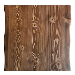 SZN Wood - SZN Wood Kütük Masa Ladin Geniş Ekli 2 Kenar Sulama -- W03-English Color -- -- 70 x 72 x 5.4 cm