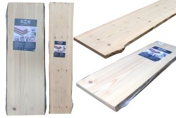 SZN Wood Kütük Raf Ladin-Göknar 2 Kenar Sulama ( Genişlik 26-30cm Kalınlık 3cm ) - Thumbnail