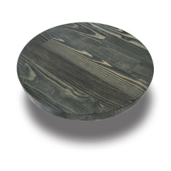 SZN Wood - SZN Wood Kütük Sehpa Çam Panel Tek Parça Düz Yuvarlak -- W07-Oil Green -- -- 35 x 35 x 3,0 cm