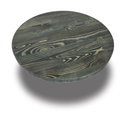 SZN Wood - SZN Wood Kütük Sehpa Çam Panel Tek Parça Düz Yuvarlak -- W07-Oil Green -- -- 55 x 55 x 3,0 cm