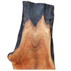 SZN Wood - SZN Wood Kütük Sehpa Ceviz Tek Parça 2 Kenar Sulama -- W01-Dark Oak -- -- 110 x 62 x 6,5 cm