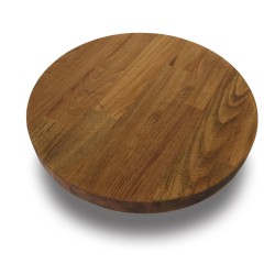 SZN Wood - SZN Wood Kütük Sehpa Kayın Panel Tek Parça Düz Yuvarlak -- W01-Dark Oak -- -- 35 x 35 x 3,0 cm