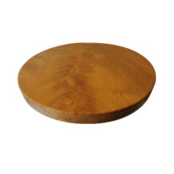 SZN Wood Kütük Sehpa Kestane Tek Parça Düz Yuvarlak -- W01-Dark Oak -- -- 60 x 60 x 5.0 cm - Thumbnail