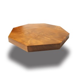 SZN Wood - SZN Wood Kütük Sehpa Ladin Geniş Ekli Sekizgen SZN-88 -- HM-Mat -- 60 x 60 x 5.5 cm