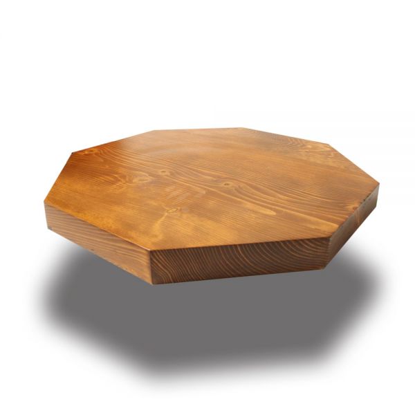 SZN Wood Kütük Sehpa Ladin Geniş Ekli Sekizgen SZN-88 -- HM-Mat -- 60 x 60 x 5.5 cm