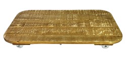 SZN Wood Lol Katlanır Sehpa Ladin Testere İzli 59x39x6-24cm SZN-51-Teak - Thumbnail