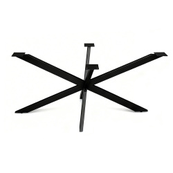 SZN Wood MASA AYAĞI Yıldız Dikdörtgen Demonte 80x40mm Profil 74 Cm 138 Cm 68 Cm SİYAH TEK - 1