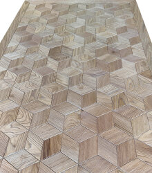 SZN Wood Masa Kestane Eskitme Game 4 Kenar Düz Beyaz Patina -- Ultra Mat -- 208 x 110 x 78 cm - 6