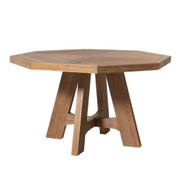 SZN Wood Masa Kestane Eskitme Rose Sekizgen Patina -- Ultra Mat -- 140 x 140 x 78 cm - 2