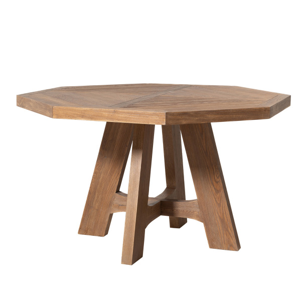 SZN Wood Masa Kestane Eskitme Rose Sekizgen Patina -- Ultra Mat -- 140 x 140 x 78 cm - 2