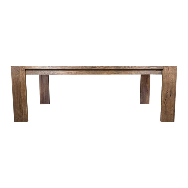 SZN Wood Masa Kestane Yaşlandırma Nevz 4 Kenar Düz Siyah Patina -- Ultra Mat -- 220 x 100 x 78 cm - 2