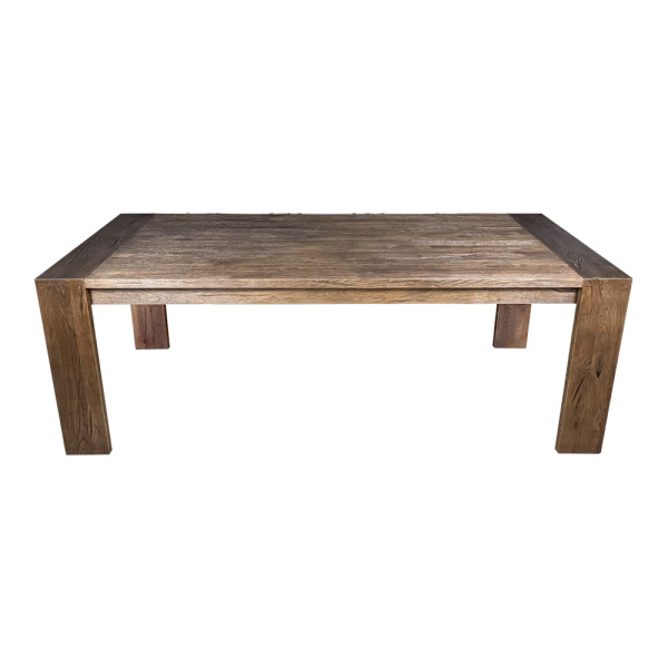 SZN Wood Masa Kestane Yaşlandırma Nevz 4 Kenar Düz Siyah Patina -- Ultra Mat -- 220 x 100 x 78 cm - 3