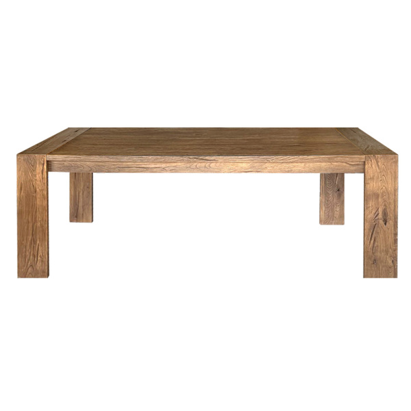 SZN Wood Masa Kestane Yaşlandırma Nevz 4 Kenar Düz Siyah Patina -- Ultra Mat -- 220 x 100 x 78 cm - 1