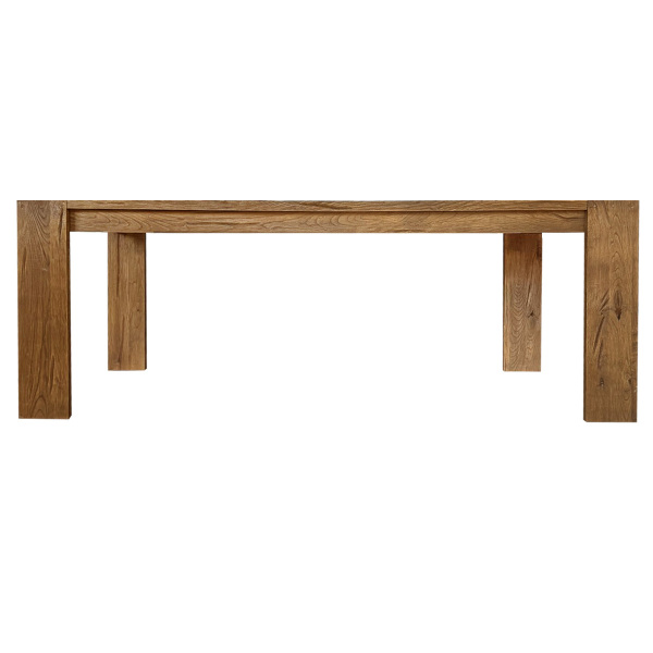 SZN Wood Masa Kestane Yaşlandırma Nevz 4 Kenar Düz Siyah Patina -- Ultra Mat -- 220 x 100 x 78 cm - 2