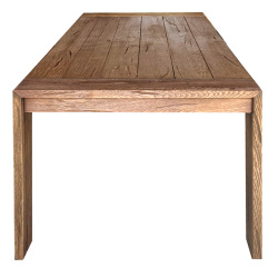 SZN Wood Masa Kestane Yaşlandırma Nevz 4 Kenar Düz Siyah Patina -- Ultra Mat -- 220 x 100 x 78 cm - 3