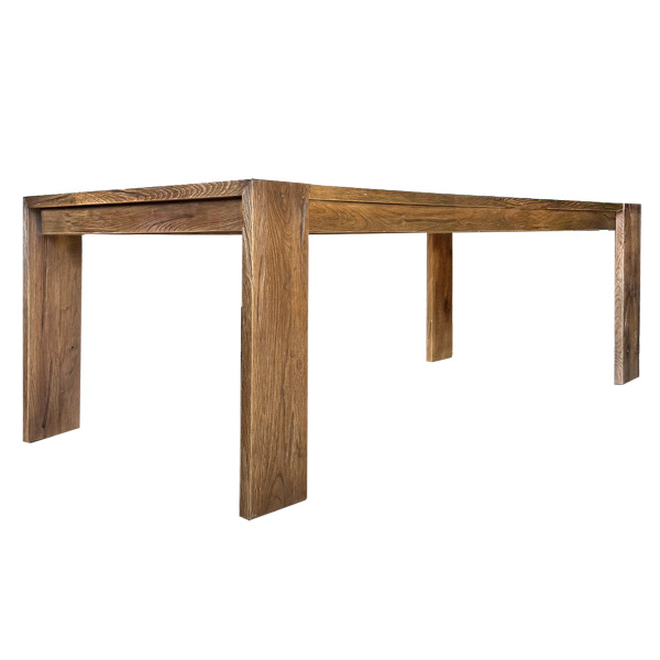 SZN Wood Masa Kestane Yaşlandırma Nevz 4 Kenar Düz Siyah Patina -- Ultra Mat -- 220 x 100 x 78 cm - 6