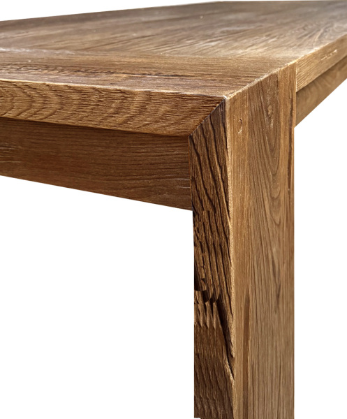 SZN Wood Masa Kestane Yaşlandırma Nevz 4 Kenar Düz Siyah Patina -- Ultra Mat -- 220 x 100 x 78 cm - 7