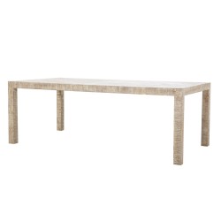 SZN Wood - SZN Wood Masa Ladin Testere İzli Ganita 4 Kenar Düz Patina -- Ultra Mat -- 220 x 110 x 78 cm