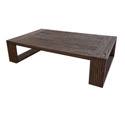 SZN Wood - SZN Wood Orta Sehpa Nevz SZN51-Teak/1 Yaşlandırma Kestane Eskitme Siyah Patina - -- 100 x 160 x 40 cm