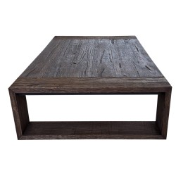 SZN Wood Orta Sehpa Nevz SZN51-Teak/1 Yaşlandırma Kestane Eskitme Siyah Patina - -- 100 x 160 x 40 cm - Thumbnail