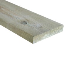 SZN Wood - AHŞAP PROFİL DECK 11,0 x 2,0 Cm LADİN 2.SINIF YEŞİL EMPRENYELİ SİLİNMİŞ