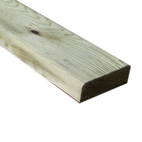 AHŞAP PROFİL DECK 6,0 x 2,0 Cm LADİN 2.SINIF YEŞİL EMPRENYELİ SİLİNMİŞ