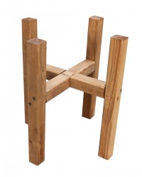 SZN Wood Palme Ahşap Saksı Standı Ladin-Göknar Kendin Yap 36 x 39 x 36 cm SZN51-Teak - - - - - 3