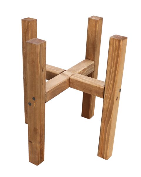 SZN Wood Palme Ahşap Saksı Standı Ladin-Göknar Kendin Yap 36 x 39 x 36 cm SZN51-Teak - - - - - 3