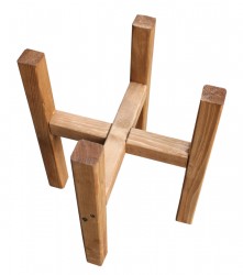 SZN Wood Palme Ahşap Saksı Standı Ladin-Göknar Kendin Yap 36 x 39 x 36 cm SZN51-Teak - - - - - 4