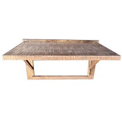 SZN Wood - SZN Wood Rezza Katlanır Duvar Masası Ladin Testere İzli 75x40cm SZN-51-Teak