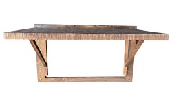 SZN Wood Rezza Katlanır Duvar Masası Ladin Testere İzli 75x40cm SZN-51-Teak - Thumbnail