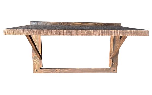 SZN Wood Rezza Katlanır Duvar Masası Ladin Testere İzli 75x40cm SZN-51-Teak