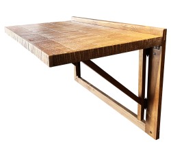 SZN Wood Rezza Katlanır Duvar Masası Ladin Testere İzli 75x40cm SZN-51-Teak - Thumbnail