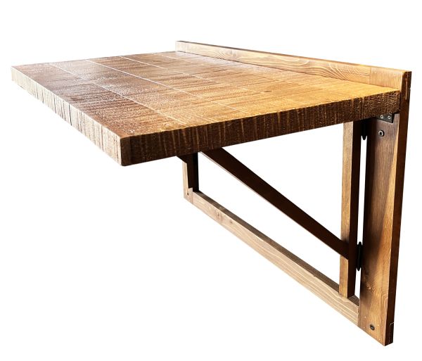 SZN Wood Rezza Katlanır Duvar Masası Ladin Testere İzli 75x40cm SZN-51-Teak