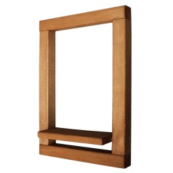 SZN Wood - SZN Wood Ribbo Ahşap Raf Ladin-Göknar Kendin Yap 32 x 47 x 9 cm SZN51-Teak - - - -