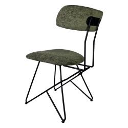 SZN Wood Sandalye Ayor - RY 08 Siyah Yeşil 48cm Oturum 48x48x85cm   - Thumbnail