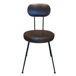 SZN Wood Sandalye Biss Yuvarlak Özel Renk Siyah - 48cm Oturum 48x48x85cm - Thumbnail